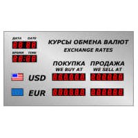 Цифровое табло котировок валют для помещения банков и обменных пунктов 30003