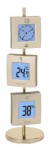 Цифровой термогигрометр с часами 455