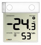 Цифровой термометр-гигрометр прозрачный на липучке арт.1278