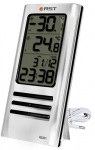 Цифровой термометр для пластиковых окон с часами 02308